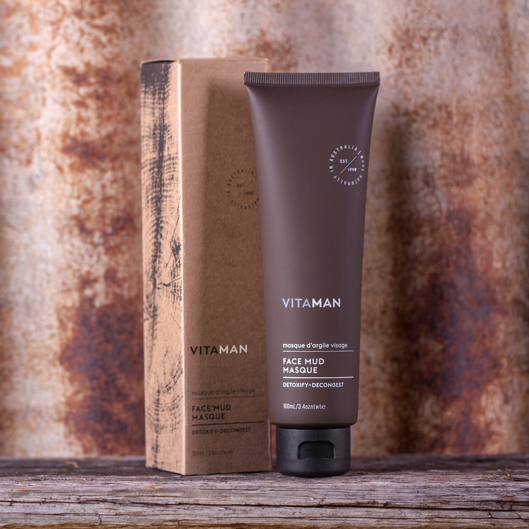 VITAMAN - Mineraalrijk Moddermasker Voor Mannen 100ml - Afbeelding 3