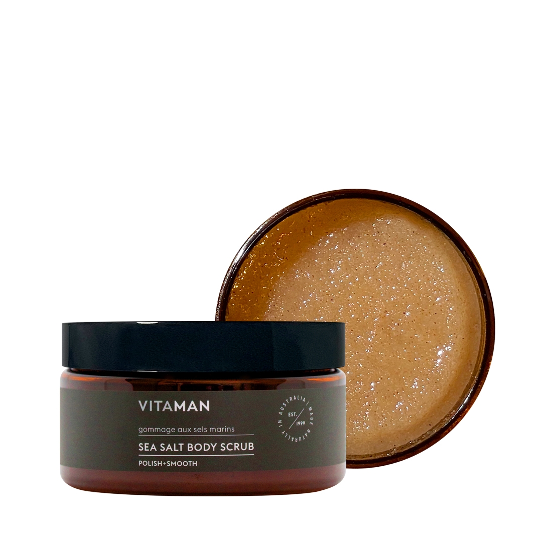 VITAMAN - Natuurlijke Zeezout Body Scrub Voor Mannen 300gr - Afbeelding 2